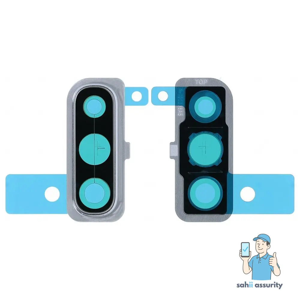 Camera Lens Glass with Frame for Samsung Galaxy A50 White